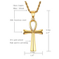 Egyptian Ankh Pendant Ankh Chain African Jewelry Silver Gold Ankh Stainless Steel Necklace 24in.