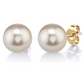 6mm Freshwater Cultured Pearl Earring Round Pearl Ball Gold Color Metal Alloy Earring Womens Silver Pearl Earrings