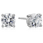 6mm 925 Sterling Silver Birthstone Solitaire Stud Earring Silver Round Birthstone Earring Womens Earrings Circle Round Cut