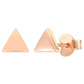 5mm Round Rose Gold Color Metal Alloy Earring Silver Heart Earring Womens Small Gold Triangle Earrings