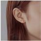 6mm Gold 925 Sterling Silver Small Crown Earring Diamond Stud Hip Hop King Queen Jewelry