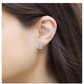 9mm 925 Sterling Silver Emerald Cut Diamond Earring Rose Gold Baguette Square Mens Women Earrings