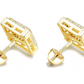 11mm Gold 925 Sterling Hip Hop Square Earring Mens Diamond Earring Iced Out