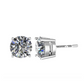 4ct. Solitaire Gold 925 Sterling Silver Circle Round Diamond Stud Earring Mens Womens Earrings