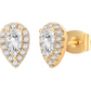 6mm 925 Sterling Silver Teardrop Diamond Earrings Oval Cluster Rose Gold Womens Earrings