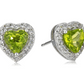 6mm 925 Sterling Silver Halo Cluster Heart Birthstone Diamond Womens Earring