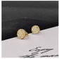 7mm Gold Windmill 925 Sterling Silver Hip Hop Earrings Diamond Round Circle Earring Mens Screw Back Iced Out