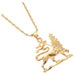Ethiopian Lion King Lion Necklace African Lion Chain Judah Lion Crown Hebrew Jewelry Lion Leo Chain Gold Color Metal Alloy 20in.
