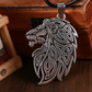 Celtic Lion Necklace African Lion Head Chain Judah Lion Hebrew Jewelry Lion Leo Chain Silver Color Metal Alloy 22in.