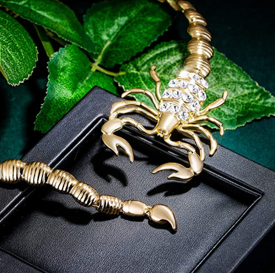 Scorpio Collar Necklace Gold Color Scorpion Zodiac Chain Birthday Gift