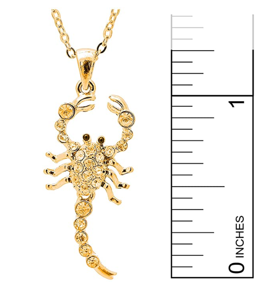 Scorpio Necklace Moving Tail Scorpion Jewelry Zodiac Chain Birthday Gift Gold Silver Color 18in.