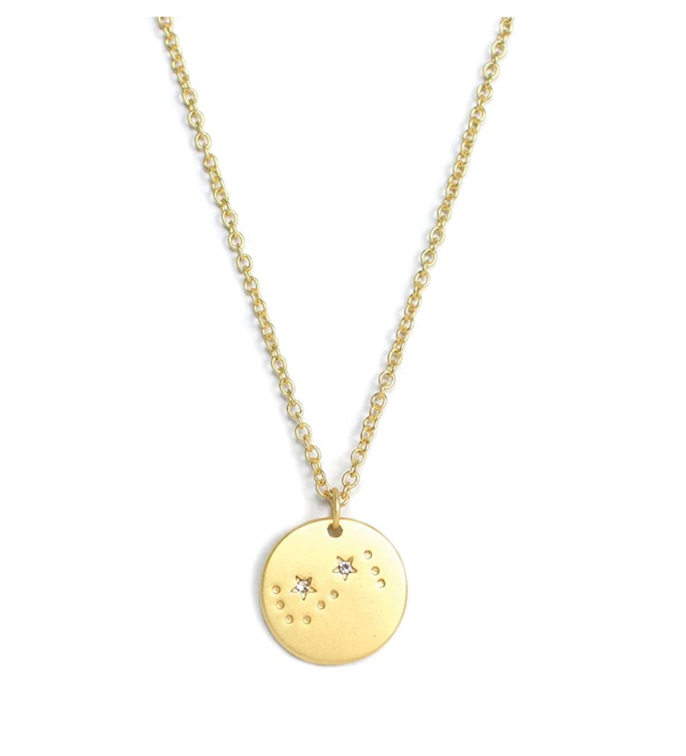 Scorpio Constellation Necklace Scorpion Jewelry Zodiac Pendant Chain Birthday Gift Gold Color 18in.