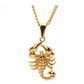 Gold Color Scorpion Pendant Necklace Scorpio Jewelry Zodiac Chain Birthday Gift 24in.