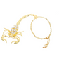Scorpion Finger Ring Bracelet Scorpio Jewelry Zodiac Birthday Gift Gold Color
