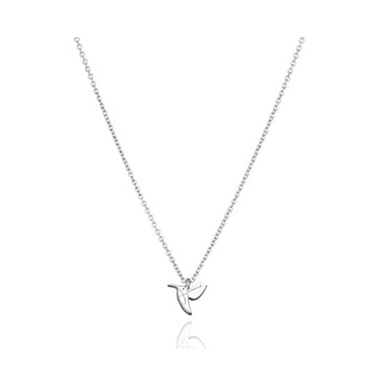Hummingbird Necklace Pendant Humming Bird Jewelry Bird Sitting Chain Birthday Gift 18in.