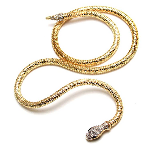 Snake Collar Necklace Snake Jewelry Serpent Chain Silver Gold Color Birthday Gift 18in.