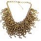 Medusa Snake Bib Necklace Cobra Snake Collar Jewelry Serpent Chain Birthday Gift Gold Color 18in.