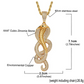 King Cobra Snake Necklace Simulated Diamonds Snake Jewelry Serpent Chain Birthday Gift Gold Silver Tone 24in.