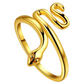 Snake Ring Snake Jewelry Serpent Ring Birthday Gift 925 Sterling Silver Gold Adjustable Ring
