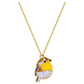 Yellow Sparrow Necklace Pendant Sparrow Jewelry Bird Chain Birthday Gift 18in.