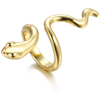 Snake Ring Snake Jewelry Serpent Ring Birthday Gift Silver Gold Tone Adjustable Ring