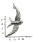 Flying Bird Necklace Pendant Bird Jewelry Bird Chain Birthday Gift 925 Sterling Silver 18in.