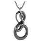Rattlesnake Necklace Snake Pendant Gothic Jewelry Rattle Snake Chain Birthday Gift Silver Tone 24in.