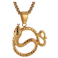 Red Eye Snake Necklace Snake Pendant Gothic Jewelry Snake Chain Birthday Gift Gold Silver Tone 24in.
