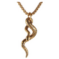 Twist Snake Necklace Snake Pendant Gothic Jewelry Snake Ring Chain Birthday Gift Gold Silver Tone 24in.