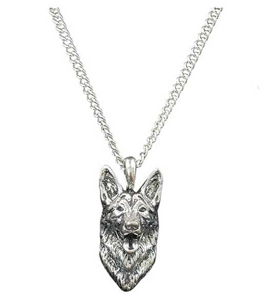 Alaskan Husky Necklace Pendant Siberian Husky Jewelry Dog Chain Doggy Puppy Birthday Gift 20in.