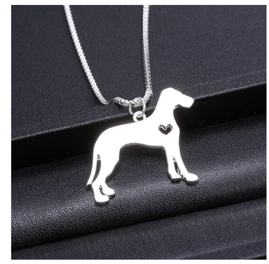 Heart Great Dane Necklace Great Dane Pendant Jewelry Dog Chain Love Doggy Puppy Birthday Gift 18in.