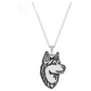 Husky Wings Necklace German Shepherd Head Pendant Jewelry Husky Dog Chain Doggy Puppy Birthday Gift 18in.