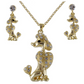 Poodle Pendant Jewelry Earring Poodle Necklace Poodle Dog Chain Doggy Puppy Birthday Gift 18in.