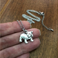 Small English Bulldog Necklace Jewelry Dog Chain Bulldog Pendant Doggy Puppy Birthday Gift 18in.