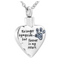 Dog Heart Urn Pendant Love Puppy Dog Necklace Memorial Urn Ash Jewelry Dog Paw Print Chain Birthday Gift 925 Sterling Silver Simulated Diamonds Stainless Steel 18in.