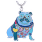 English Bulldog Pendant Necklace Pitbull Jewelry Dog Chain Doggy Puppy Birthday Gift 18in.