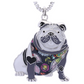 English Bulldog Pendant Necklace Pitbull Jewelry Dog Chain Doggy Puppy Birthday Gift 18in.