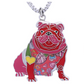 English Bulldog Pendant Necklace Pitbull Jewelry Dog Chain Doggy Puppy Birthday Gift 18in.