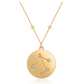 Libra Medallion Zodiac Astrology Necklace Star System Jewelry Libra Chain Pendant Libra Birthday Gift 18in.