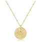 Gold Tone Round Scorpion Necklace Medallion Pendant Scorpion Chain Zodiac Astrology Chain Jewelry Scorpio Birthday Gift 20in.