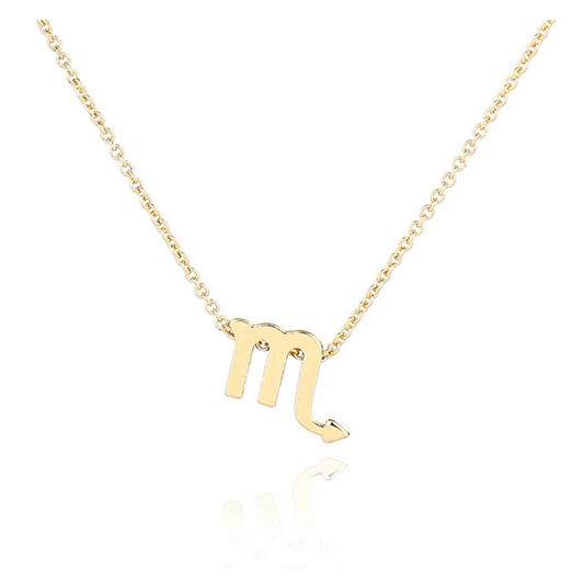 Scorpio Zodiac Sign Necklace Astrology Chain Jewelry Scorpio Birthday Gift 18in.