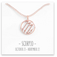 Gold Tone Scorpio Zodiac Necklace Astrology Chain Jewelry Scorpio Sign Birthday Gift 18in.