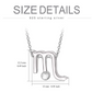 925 Sterling Silver Scorpio Zodiac Necklace Astrology Chain Jewelry Scorpio Sign Birthday Gift Simulated Diamond 18in.