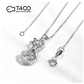 925 Sterling Silver Cat Necklace Cat Pendant Jewelry Kitty Chain Birthday Gift Simulated Diamonds 18in.