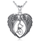 Angel Wings Cat Necklace Kitty Cat Love Pendant Jewelry Cat Memorial Chain Birthday Gift 925 Sterling Silver 18in.