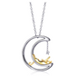 Star Moon Cat Necklace Cat Pendant Jewelry Kitty Chain Birthday Gift 925 Sterling Silver 18in.