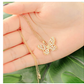 Gold Tone Butterfly Necklace Simulated Diamond Butterfly Pendants Jewelry Butterfly Chain Birthday Gift 925 Sterling Silver 18in.