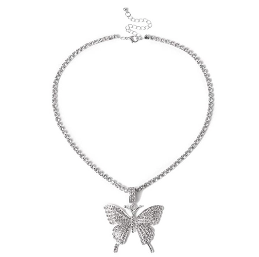 Big Butterfly Necklace Butterfly Pendants Jewelry Butterfly Chain Birthday Gift 18in.