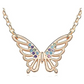 Fancy Butterfly Necklace Simulated Diamond Butterfly Pendants Jewelry Butterfly Chain Birthday Gift 18in.