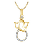 Ganapati Pendant Simulated Diamond Elephant Necklace Jewelry Hindu Lucky Chain Rose Gold 925 Sterling Silver 18in.